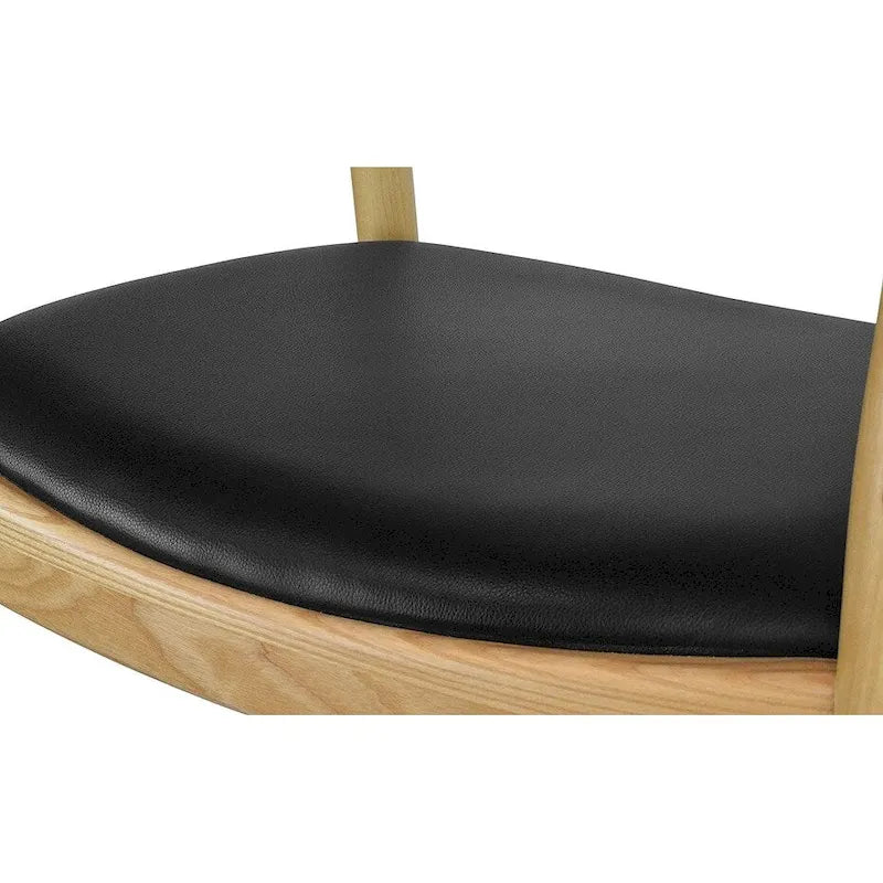 Chaise de salle à manger moderne du milieu du siècle en chêne massif