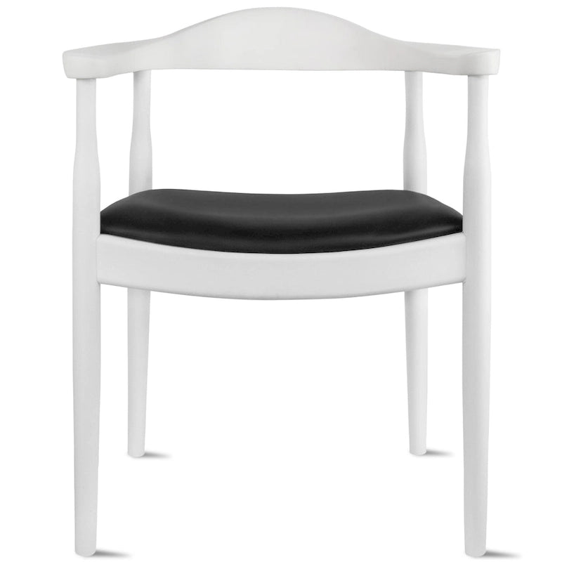 Chaise de salle à manger moderne du milieu du siècle en chêne massif