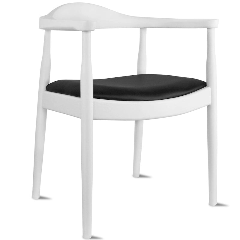 Chaise de salle à manger moderne du milieu du siècle en chêne massif