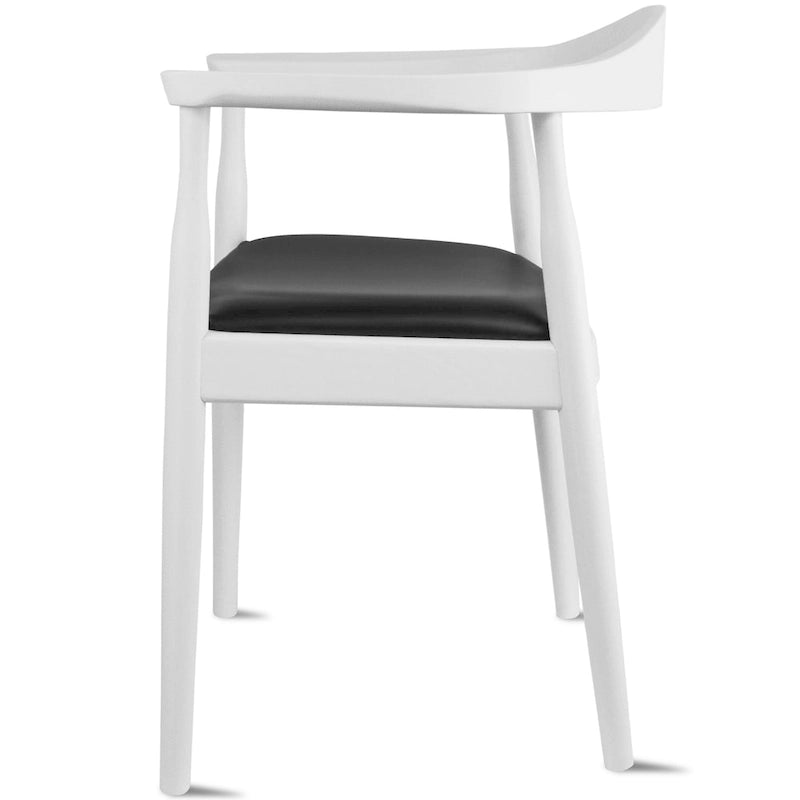 Chaise de salle à manger moderne du milieu du siècle en chêne massif