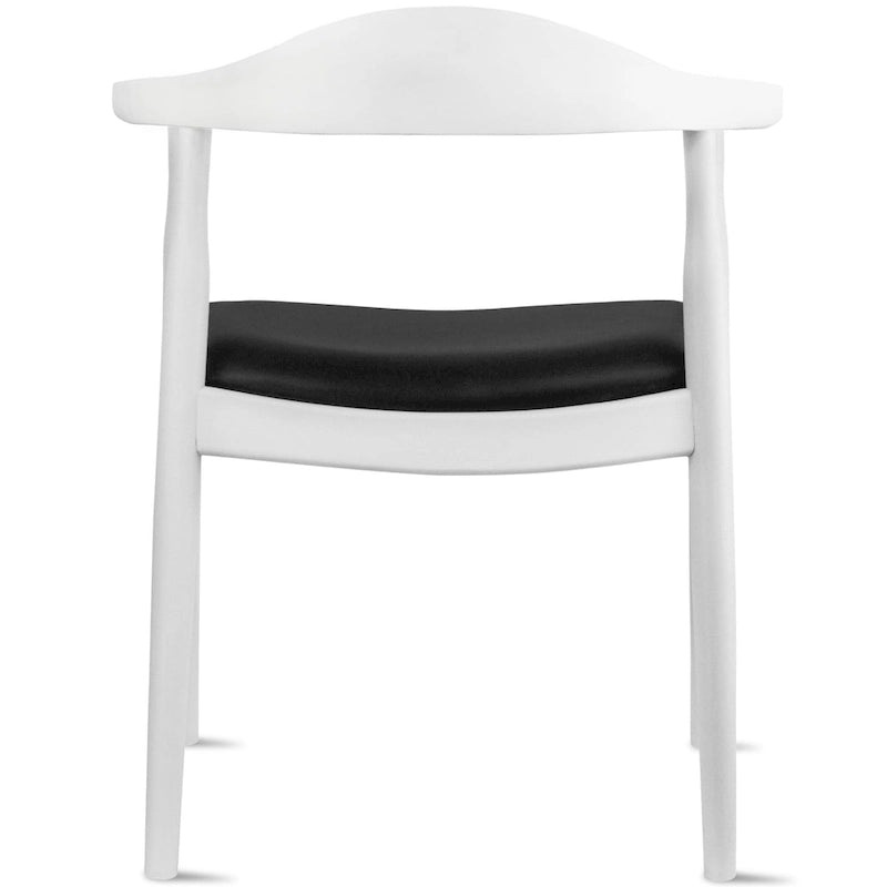 Chaise de salle à manger moderne du milieu du siècle en chêne massif