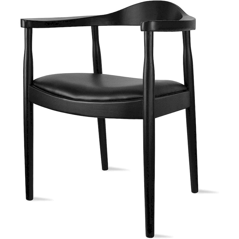 Chaise de salle à manger moderne du milieu du siècle en chêne massif