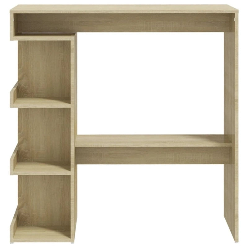 Table de bar avec étagère de rangement, en bois d'ingénierie, moderne, pour bistro ou cuisine