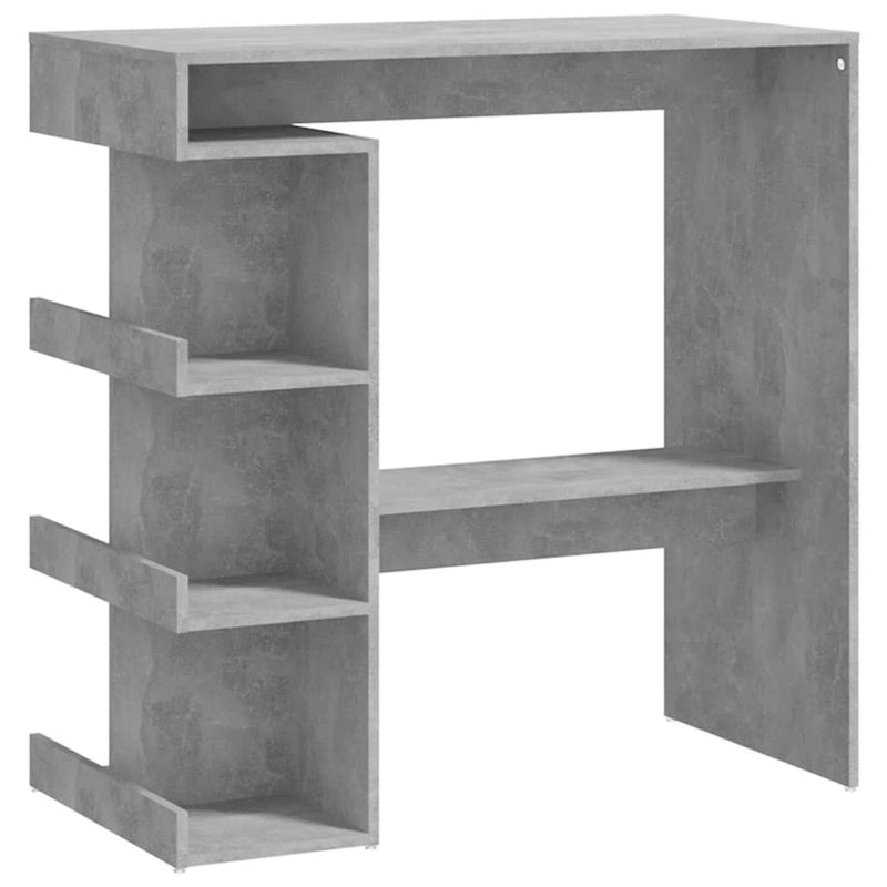 Table de bar avec étagère de rangement, en bois d'ingénierie, moderne, pour bistro ou cuisine