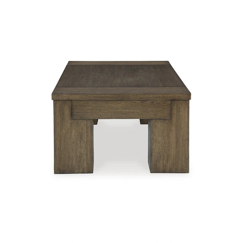 Brown Lift-Top Coffee Table with Storage Casual Contemporary Style