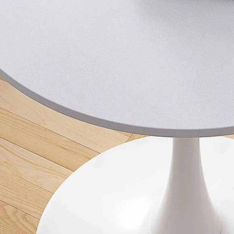 Table à manger ronde Tulip de 32 pouces avec plateau en MDF et piètement colonne en métal