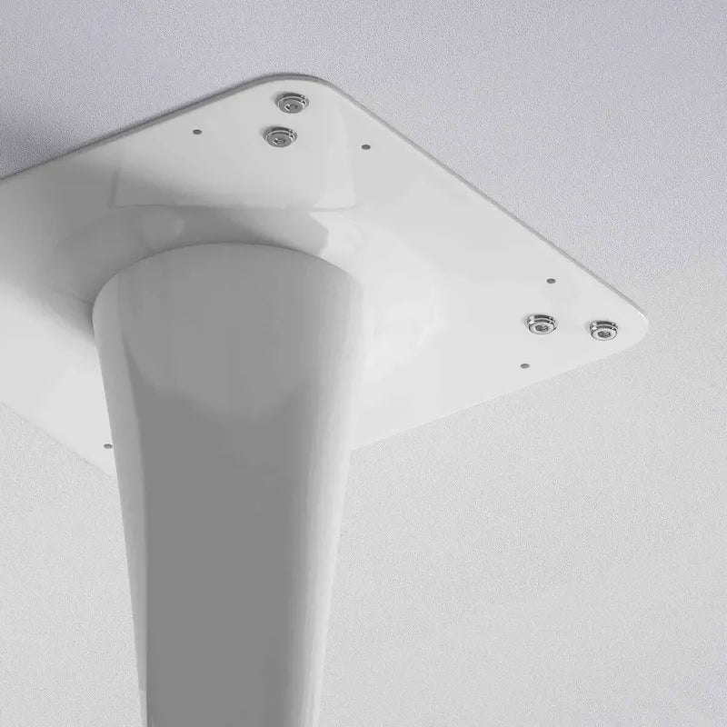 Table à manger ronde Tulip de 32 pouces avec plateau en MDF et piètement colonne en métal