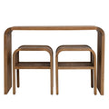 Console en bois de manguier avec bords en cascade et finition naturelle