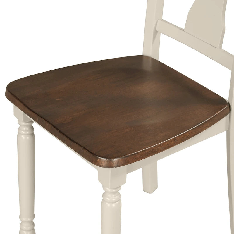 Table à manger rustique en bois de ferme avec finition vieillie