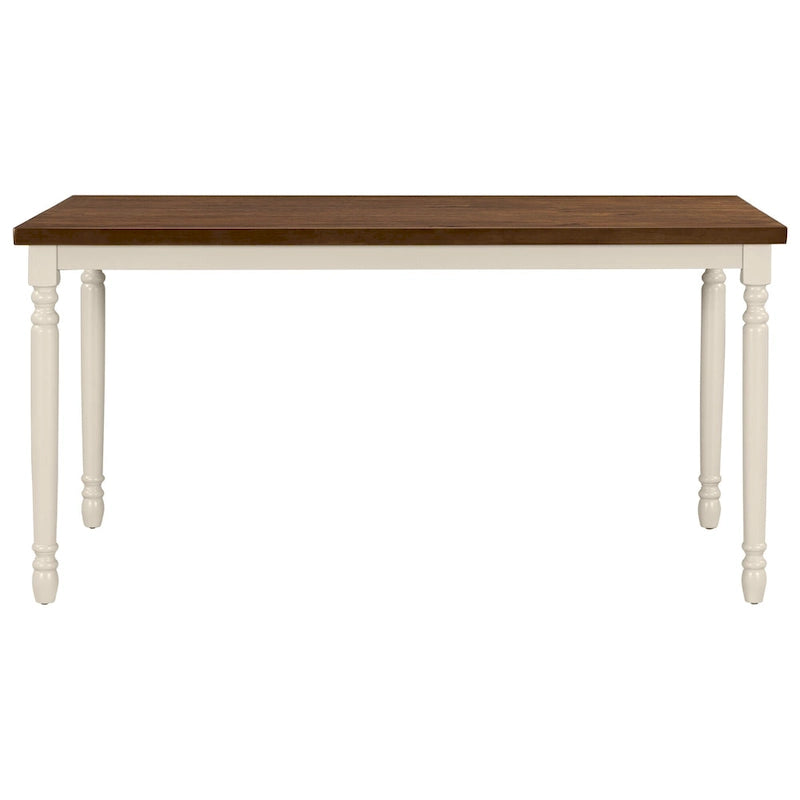 Table à manger rustique en bois de ferme avec finition vieillie