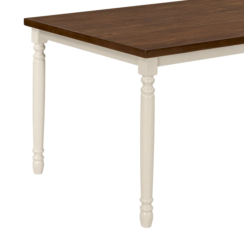 Table à manger rustique en bois de ferme avec finition vieillie