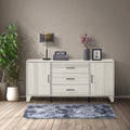 Buffet en bois moderne avec tiroirs et espace de rangement gris
